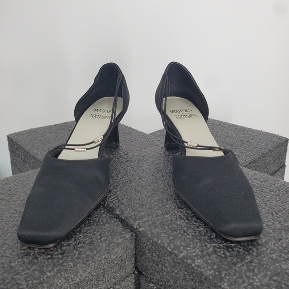 Mootsies Tootsies Gayle Faux Suede Dressy Heels 8.5M Rhinestone Shoes - Picture 2 of 12